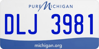 MI license plate DLJ3981