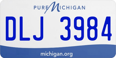 MI license plate DLJ3984