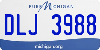 MI license plate DLJ3988