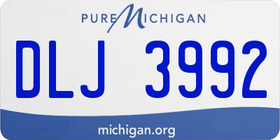 MI license plate DLJ3992