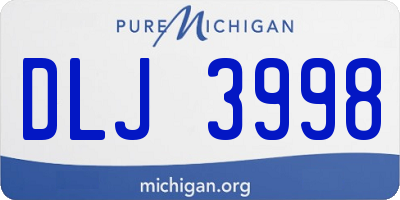 MI license plate DLJ3998