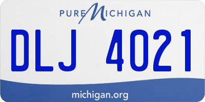 MI license plate DLJ4021
