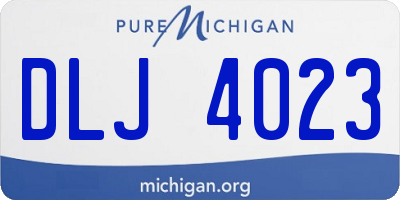 MI license plate DLJ4023