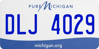 MI license plate DLJ4029