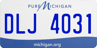 MI license plate DLJ4031