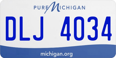 MI license plate DLJ4034