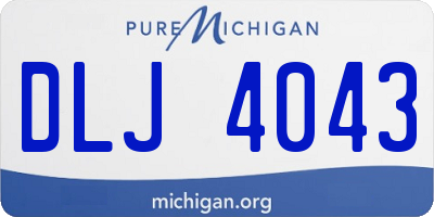MI license plate DLJ4043