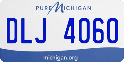 MI license plate DLJ4060