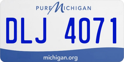 MI license plate DLJ4071