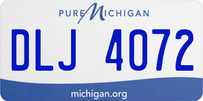 MI license plate DLJ4072