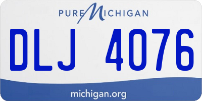 MI license plate DLJ4076