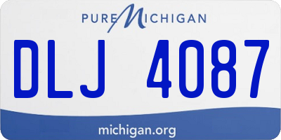 MI license plate DLJ4087