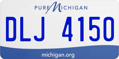 MI license plate DLJ4150