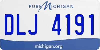MI license plate DLJ4191