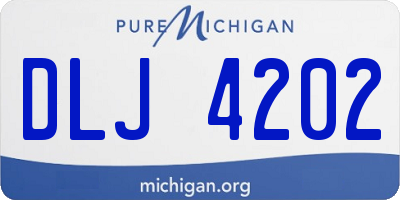 MI license plate DLJ4202