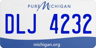 MI license plate DLJ4232