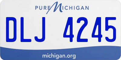 MI license plate DLJ4245