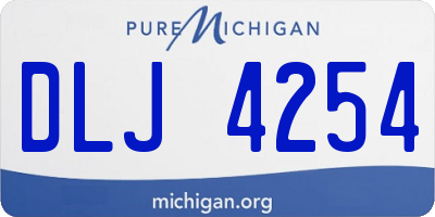 MI license plate DLJ4254