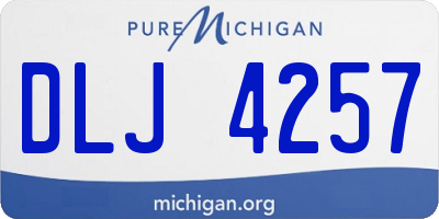 MI license plate DLJ4257