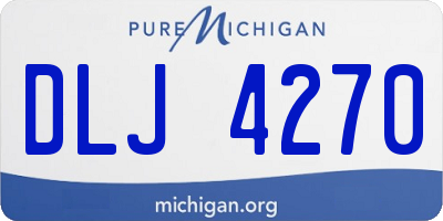 MI license plate DLJ4270