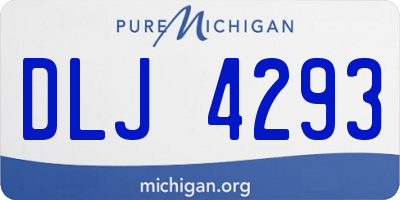 MI license plate DLJ4293
