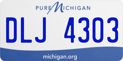 MI license plate DLJ4303