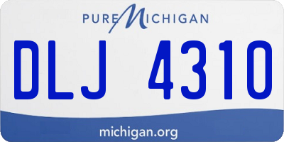 MI license plate DLJ4310