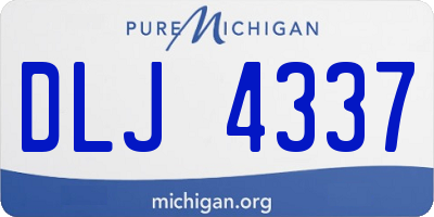 MI license plate DLJ4337