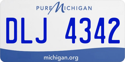 MI license plate DLJ4342