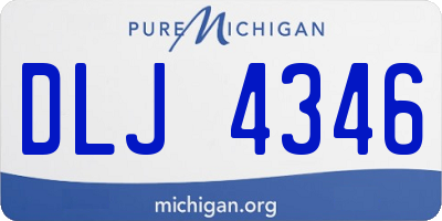 MI license plate DLJ4346