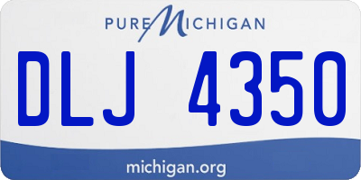 MI license plate DLJ4350