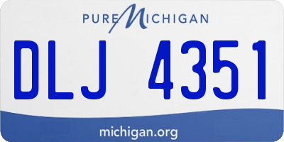 MI license plate DLJ4351
