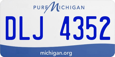 MI license plate DLJ4352