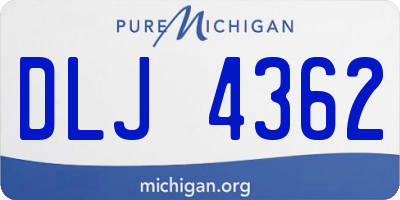 MI license plate DLJ4362