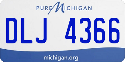 MI license plate DLJ4366