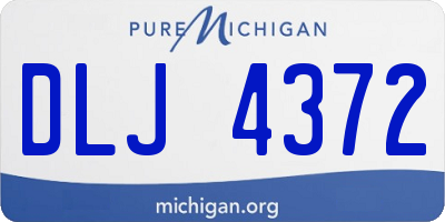 MI license plate DLJ4372
