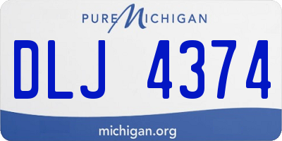 MI license plate DLJ4374