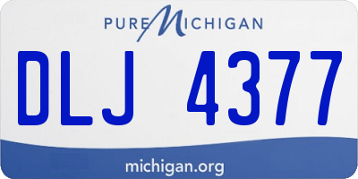 MI license plate DLJ4377