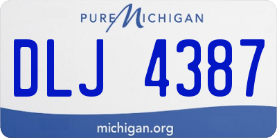 MI license plate DLJ4387