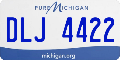 MI license plate DLJ4422