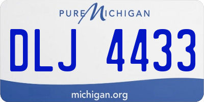 MI license plate DLJ4433