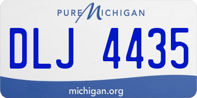 MI license plate DLJ4435