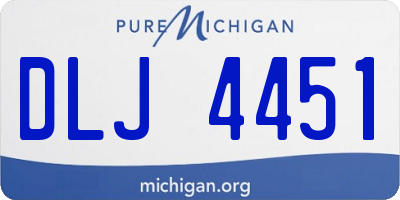 MI license plate DLJ4451