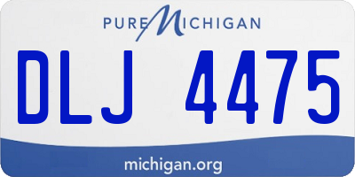MI license plate DLJ4475