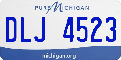 MI license plate DLJ4523