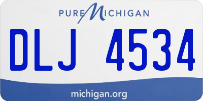 MI license plate DLJ4534