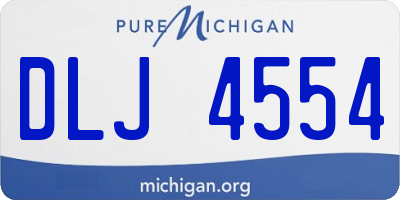 MI license plate DLJ4554