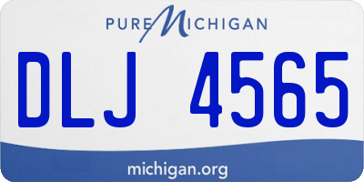 MI license plate DLJ4565