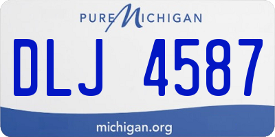 MI license plate DLJ4587
