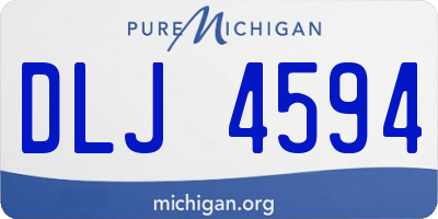 MI license plate DLJ4594